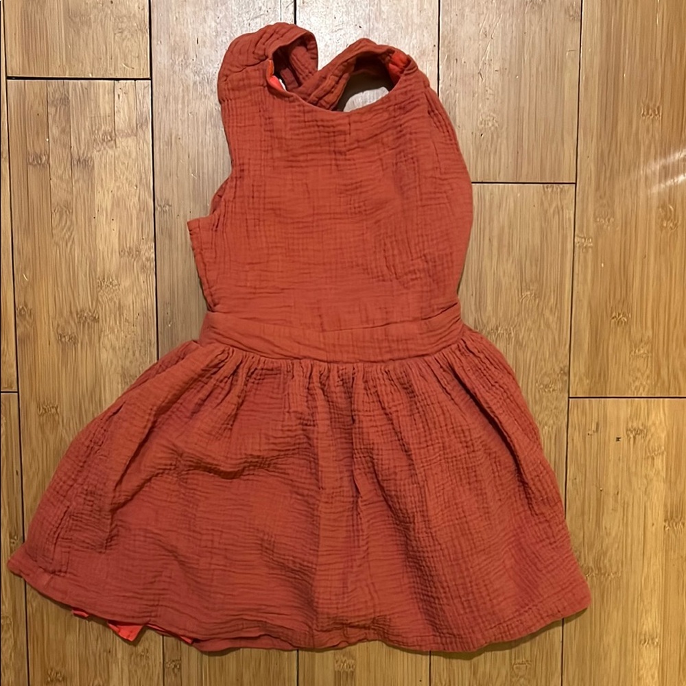 Charming Rust Kids Dress
